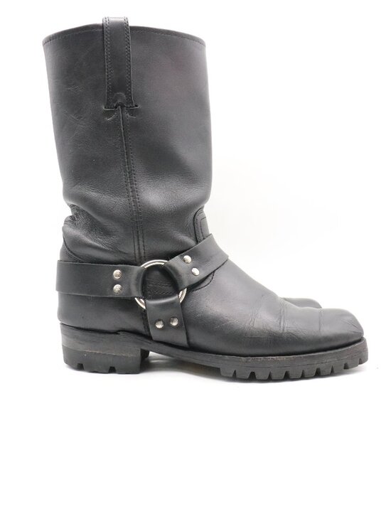 Frye Harness Square Toe Men\'s Size 12 M Black Leather Boots Motorcycle Shoes USA main image 10